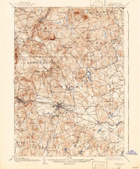 1906 Map of Klondike Corner, NH, 1942 Print