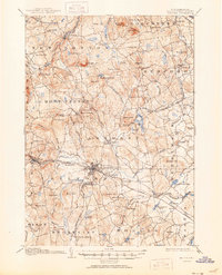 1906 Map of Klondike Corner, NH, 1950 Print