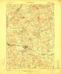 1906 Map of Klondike Corner, NH, 1912 Print