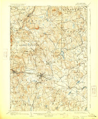 1906 Map of Klondike Corner, NH, 1929 Print
