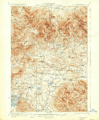 1931 Map of Center Sandwich, NH, 1934 Print