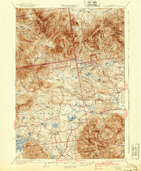 1931 Map of Center Sandwich, NH, 1940 Print