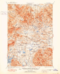 1931 Map of Center Sandwich, NH, 1951 Print