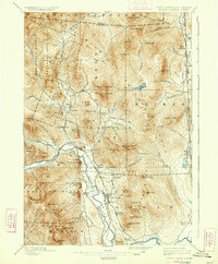 1896 Map of North Conway, NH, 1934 Print