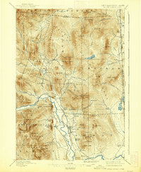1896 Map of North Conway, NH, 1938 Print