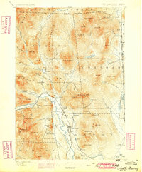 1896 Map of North Conway, NH, 1899 Print