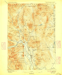 1896 Map of North Conway, NH, 1909 Print