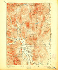 1896 Map of North Conway, NH, 1913 Print