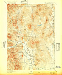 1896 Map of North Conway, NH, 1920 Print