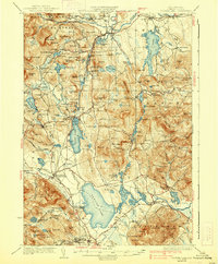 1930 Map of Center Ossipee, NH, 1938 Print
