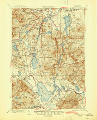 1930 Map of Center Ossipee, NH, 1945 Print