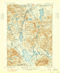 1930 Map of Center Ossipee, NH, 1948 Print
