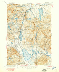 1930 Map of Center Ossipee, NH, 1948 Print