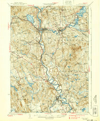 1927 Map of Franklin, NH, 1939 Print