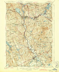 1927 Map of Franklin, NH, 1939 Print