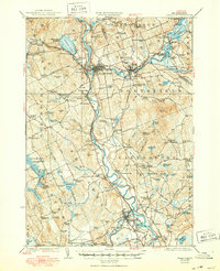 1927 Map of Franklin, NH, 1950 Print