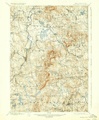 1900 Map of Francestown, NH, 1937 Print