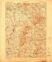 1900 Map of Francestown, NH, 1903 Print