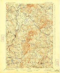 1900 Map of Francestown, NH, 1924 Print