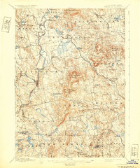 1900 Map of Francestown, NH, 1932 Print