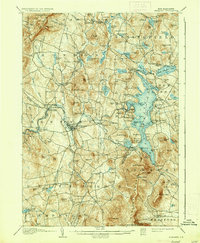 1907 Map of Sunapee, 1936 Print