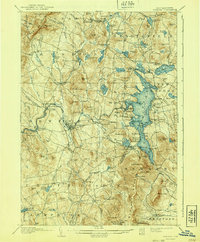 1907 Map of Sunapee, 1940 Print