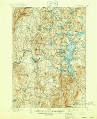1907 Map of Sunapee, 1947 Print