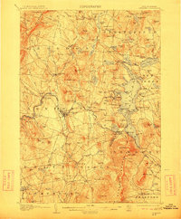 1907 Map of Sunapee, 1912 Print