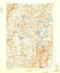 1907 Map of Sunapee, 1931 Print