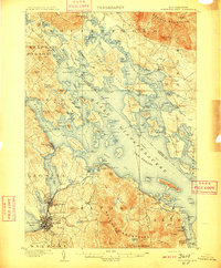 1909 Map of Winnepesaukee