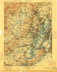 1905 Map of Passaic, 1909 Print