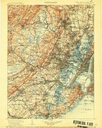 1905 Map of Passaic, 1913 Print