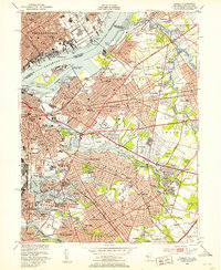 Download a high-resolution, GPS-compatible USGS topo map for Camden, NJ (1953 edition)