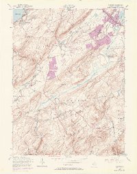 preview thumbnail of historical topo map of Morris County, NJ in 1954
