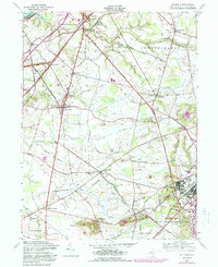 preview thumbnail of historical topo map of Burlington County, NJ in 1957