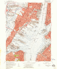 Download a high-resolution, GPS-compatible USGS topo map for Jersey City, NJ (1958 edition)