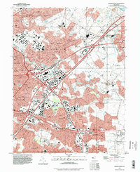 preview thumbnail of historical topo map of Burlington County, NJ in 1995