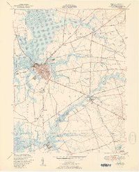 preview thumbnail of historical topo map of Salem, NJ in 1951