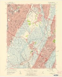 preview thumbnail of historical topo map of Bergen County, NJ in 1955