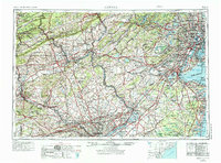 1944 Map of Newark, 1974 Print