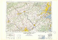 historical topo map of Newark, NJ in 1956