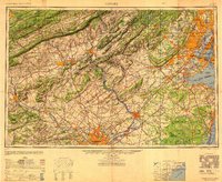 historical topo map of Newark, NJ in 1949
