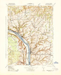 Download a high-resolution, GPS-compatible USGS topo map for Frenchtown, NJ (1943 edition)