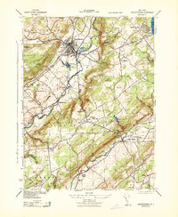 preview thumbnail of historical topo map of Hackettstown, NJ in 1943