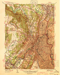 preview thumbnail of historical topo map of Paterson, NJ in 1938