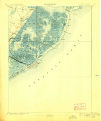 1894 Map of Atlantic City, NJ, 1908 Print