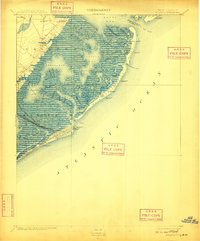1894 Map of Atlantic City, NJ, 1909 Print