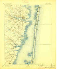 1893 Map of Barnegat, 1898 Print