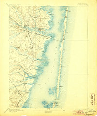 1898 Map of Barnegat, 1904 Print