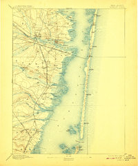 1898 Map of Barnegat, 1908 Print
